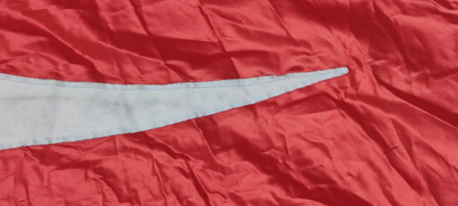 1960 SUMERBANK PAMUKLU DOKUMA KUMAŞA AY YILDIZI AYRICA DİKİLEREK BÜYÜK BOY TÜRK BAYRAK 