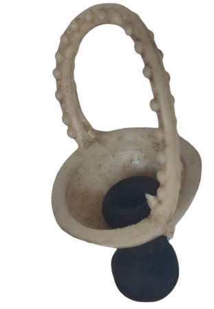 1960 YERLİ MALI BEYAZ NAYLON ESKİ BEBEK KAUCUK BAKKAL EMZİK  