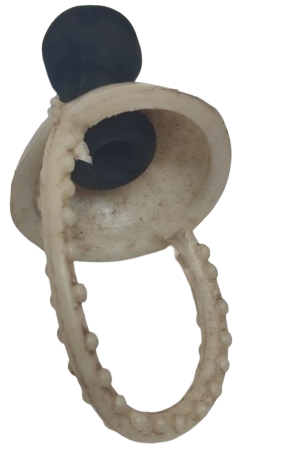 1960 YERLİ MALI BEYAZ NAYLON ESKİ BEBEK KAUCUK BAKKAL EMZİK  