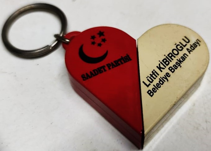 SAADET PARTİSİ LUTFİ KİBİRLİOGLU BELEDİYE BASKAN ADAYI  ANAHTARLIK 