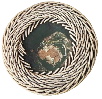 1950 YESİL CAM MANTAR TIPALI  SU SİSE DISI NAYLONİP İLE KAPLI 