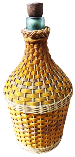 1950 YESİL CAM MANTAR TIPALI  SU SİSE DISI NAYLONİP İLE KAPLI 