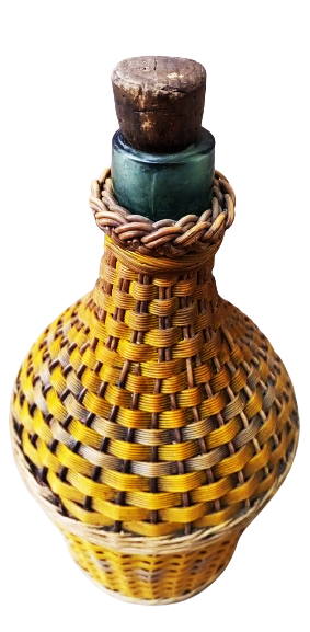 1950 YESİL CAM MANTAR TIPALI  SU SİSE DISI NAYLONİP İLE KAPLI 