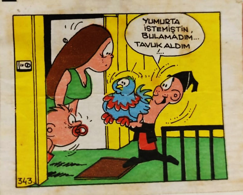 CİNCİN YERLİ SAKIZ KARİKATÜRLÜ ESKİ CİKLETİN SARILDIGI YAĞLI KAGIT 