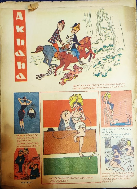 AKBABA SİYASİ MİZAH KARİKATÜR DERGİ 28 KASIM 1963 SAYI 122