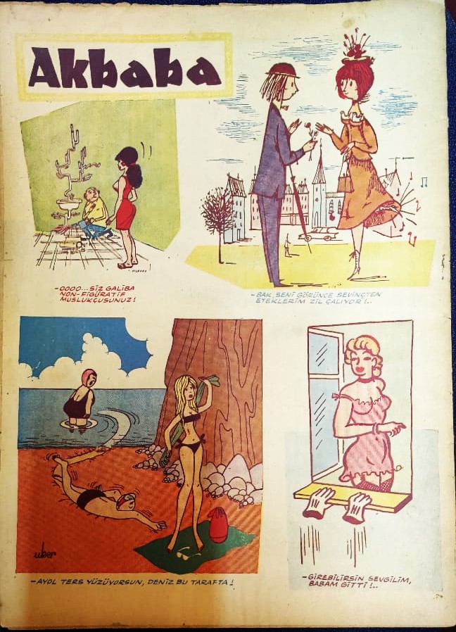 AKBABA SİYASİ MİZAH KARİKATÜR DERGİ 7 HAZİRAN 1962 SAYI 45