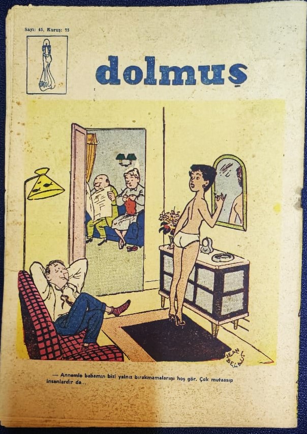 DOLMUS  SİYASİ MİZAH KARİKATÜR DERGİ 1 KASIM 1956 SAYI 45 