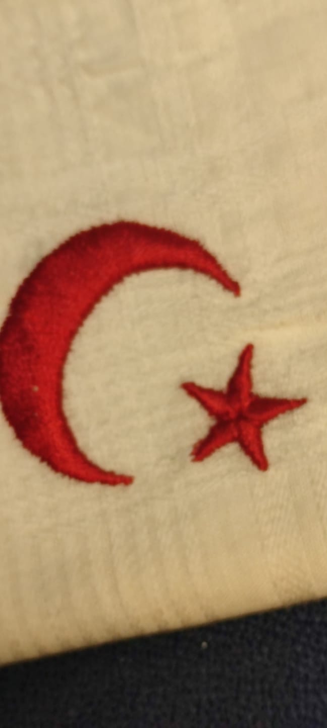OSMANLI AY YILDIZ İŞLEMELİ ERKEK MENDİL