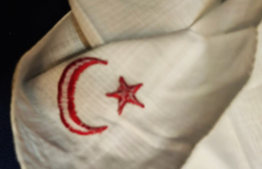 OSMANLI AY YILDIZ İŞLEMELİ ERKEK MENDİL