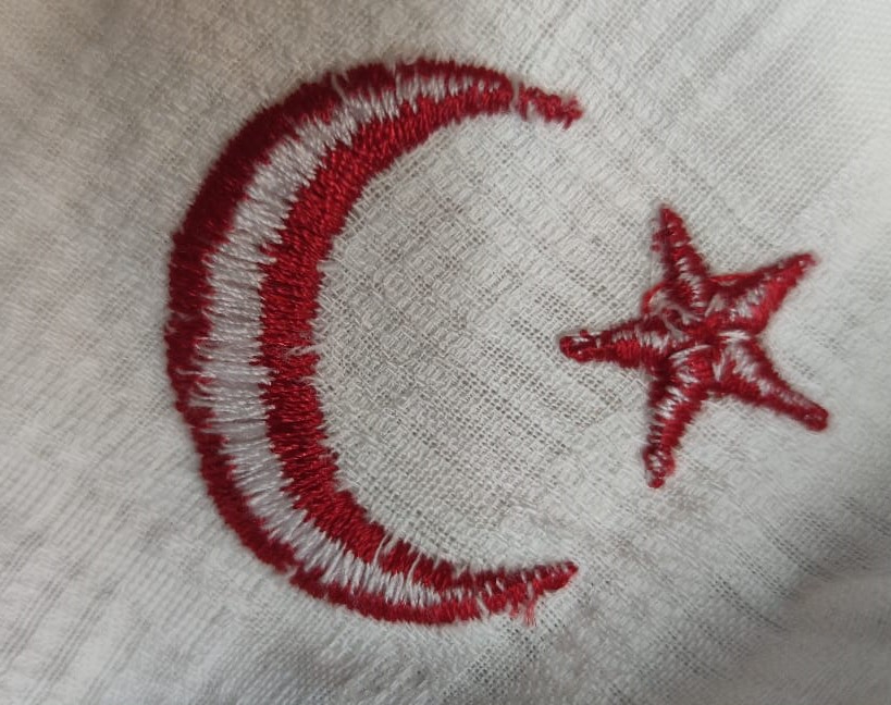 OSMANLI AY YILDIZ İŞLEMELİ ERKEK MENDİL