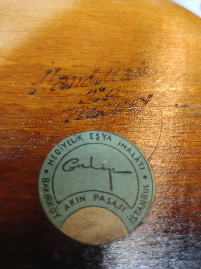 AHSAP EL TORNASINDA YAPILMIS SEKİLLENDİRİLMİŞ İÇERSİ KOK EL BOYAMA İKRAM SUNUM KABI 