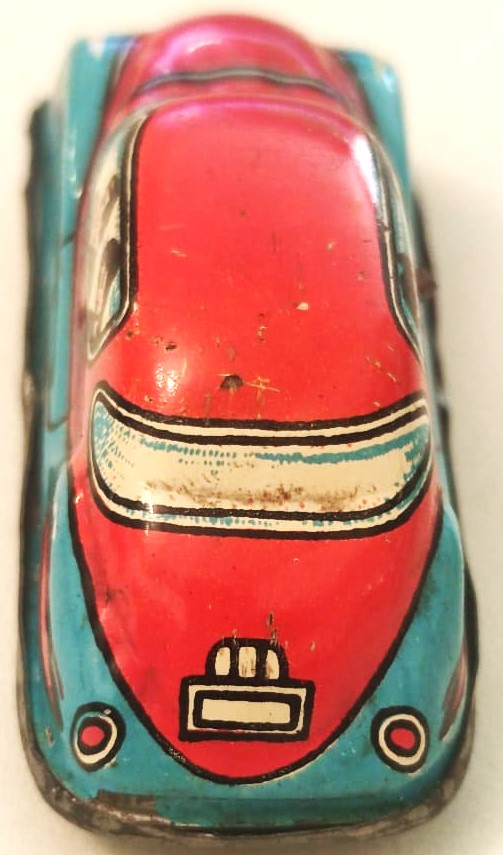 1940 RAYDA GİDEN KURMALI TENEKE AMERİKAN OYUNCAK OTO