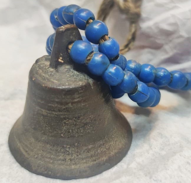 MAVİ BONCUKLU BRONZ CAN HAYVAN BOYNU İÇİN