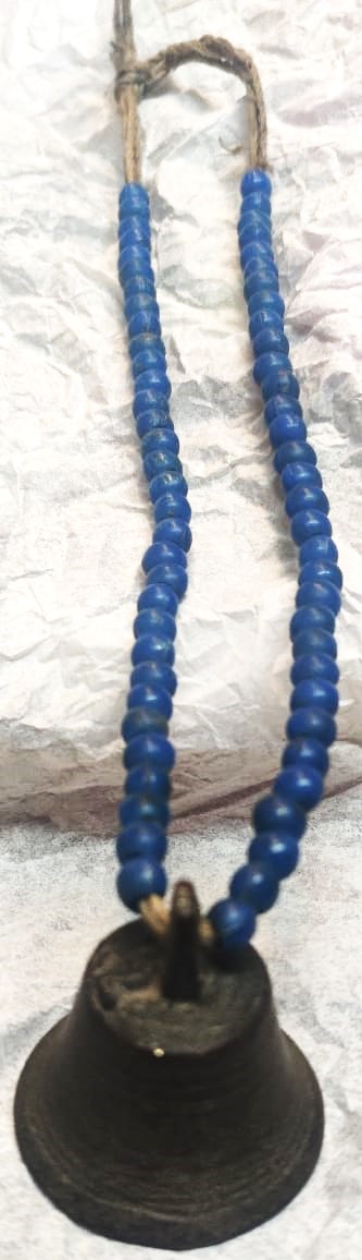 MAVİ BONCUKLU BRONZ CAN HAYVAN BOYNU İÇİN