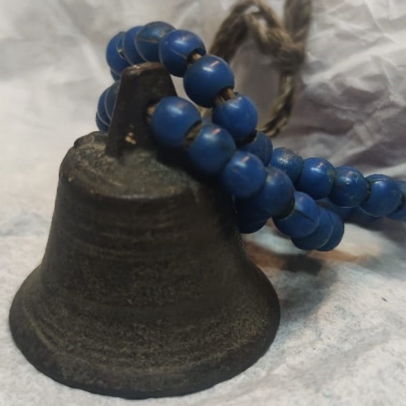 MAVİ BONCUKLU BRONZ CAN HAYVAN BOYNU İÇİN