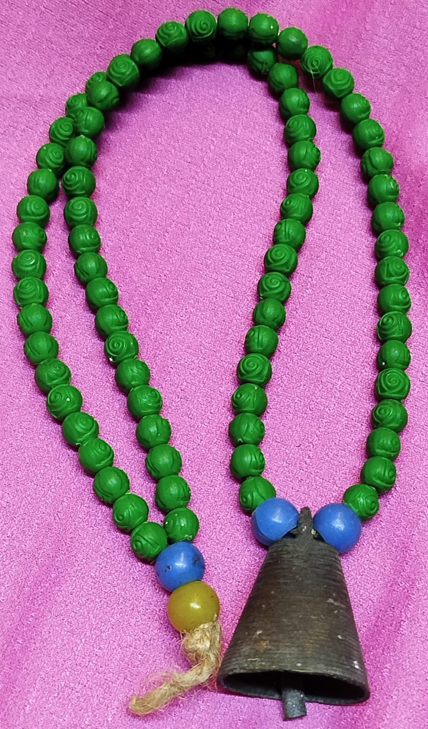 YESİL MAVİ BONCUKLU BRONZ CAN HAYVAN BOYNU İÇİN