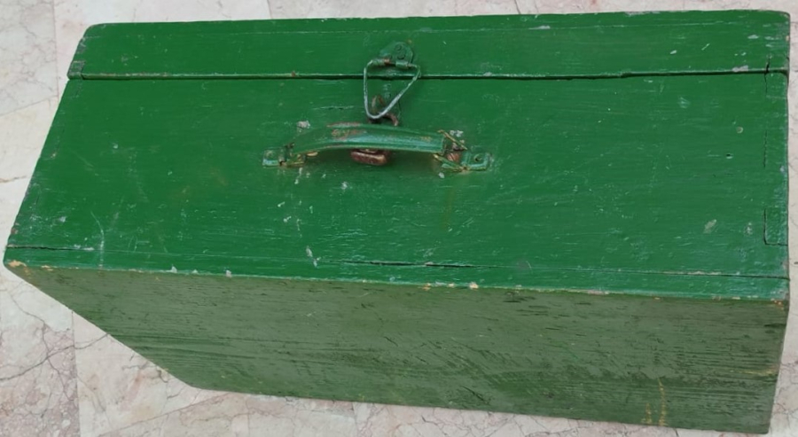 1940 HACI BAVULU MASİF EL YAPIM KIRLANGIC GECME EL YAPIM YEŞİL BOYALI