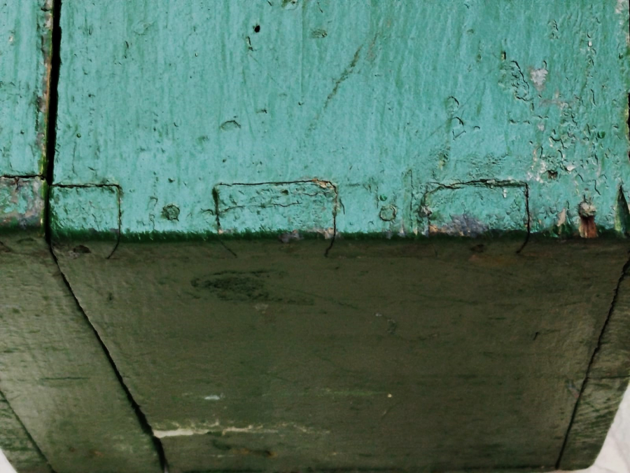 1940 HACI BAVULU MASİF EL YAPIM KIRLANGIC GECME EL YAPIM YEŞİL BOYALI