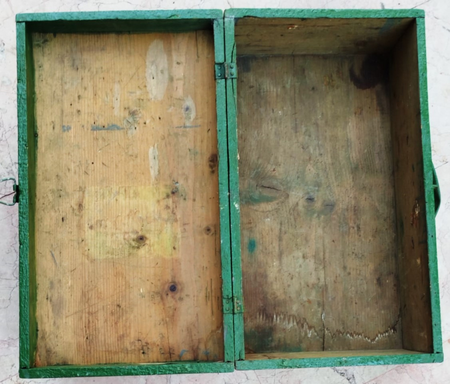 1940 HACI BAVULU MASİF EL YAPIM KIRLANGIC GECME EL YAPIM YEŞİL BOYALI