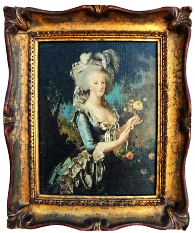 FRANSIZ DUSES MARİE ANTOİNETTE ORJİNAL MASİF CERCEVESİNDE TUAL ÜZERİNE  MUZE REPRODUKSİYON