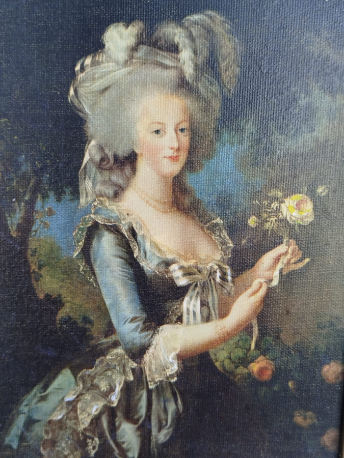 FRANSIZ DUSES MARİE ANTOİNETTE ORJİNAL MASİF CERCEVESİNDE TUAL ÜZERİNE  MUZE REPRODUKSİYON