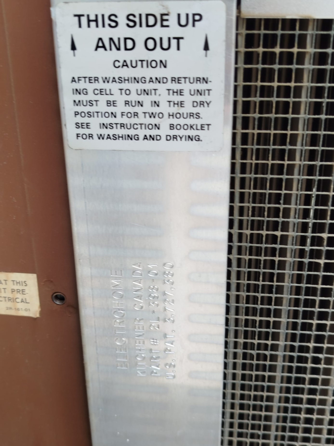 1960 ELECTROHOME ELECTROSTATİC AİR CLEANER HAVA SOUTUCU TEMİZLEYİCİ USA 110 VOLT