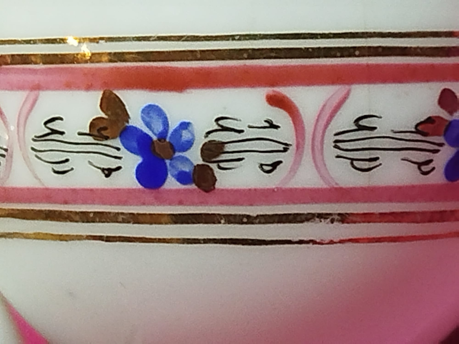 OSMANLI DÖNEMİ DAMGALI  KUZNETSOV EL CİZİM CİFT FİNCAN