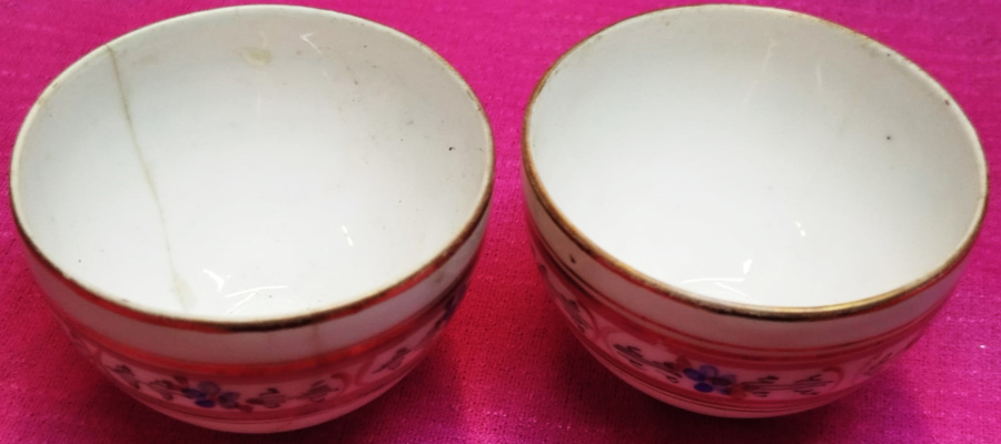 OSMANLI DÖNEMİ DAMGALI  KUZNETSOV EL CİZİM CİFT FİNCAN