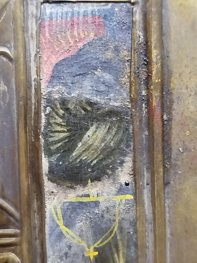 1900 İKONA MASİF UZERİNE GÜMÜS ROLYEF GUNAH CIKARMA ODASI 