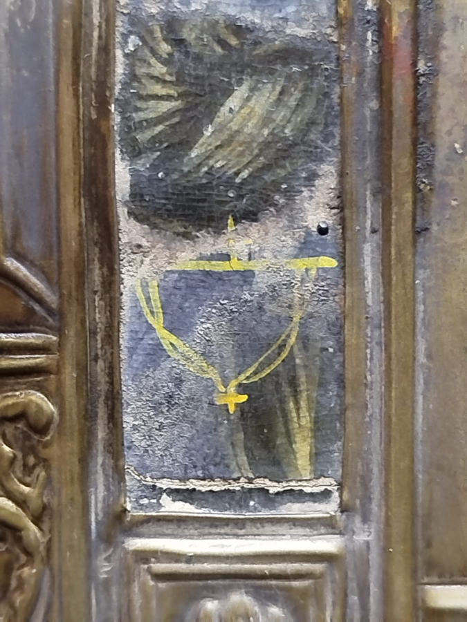 1900 İKONA MASİF UZERİNE GÜMÜS ROLYEF GUNAH CIKARMA ODASI 