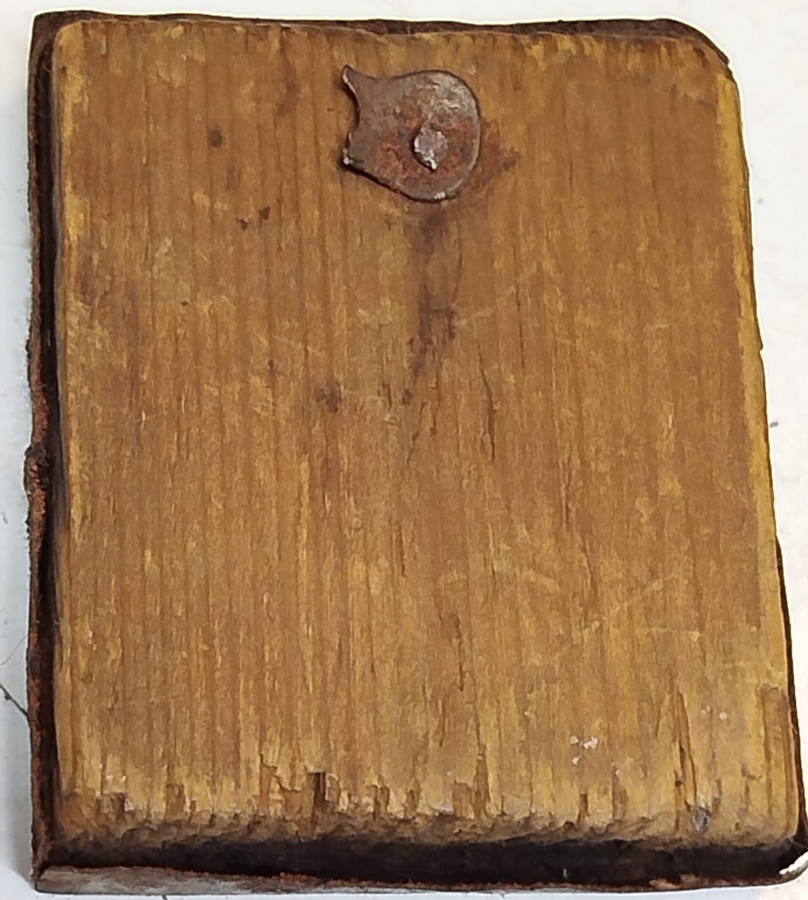 1920 İKONA MASİF AHSAP UZERİNE CAKILMIS TENEKE BASKI HZ İSA