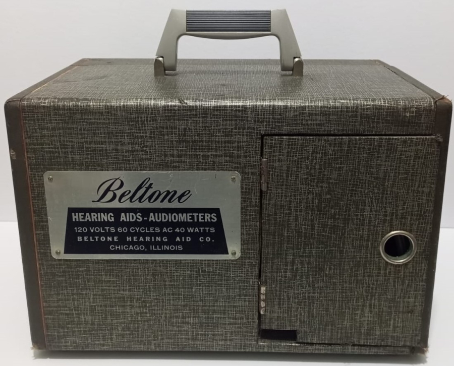 1960 BELTONE HEARING AIDS AUDIOMETERS KULAK DUYUMA TEST KONTROL CİHAZI ORJİNAL  KULAKLIKLI
