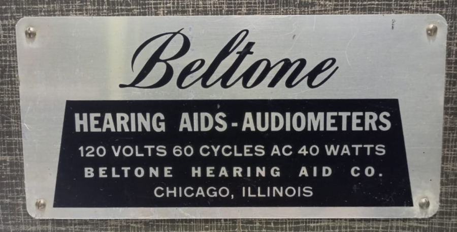 1960 BELTONE HEARING AIDS AUDIOMETERS KULAK DUYUMA TEST KONTROL CİHAZI ORJİNAL  KULAKLIKLI