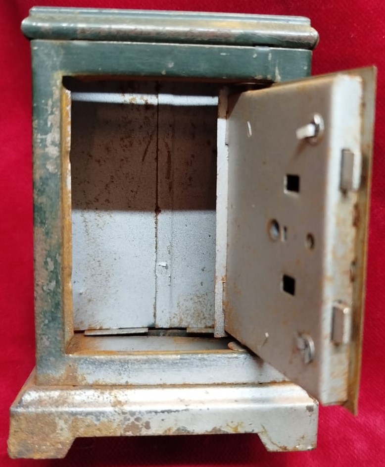 1960 COFFRE FORD JEP UNIS FRANCE METAL YESİL RENK  AYAKLI KASA KUMBARA