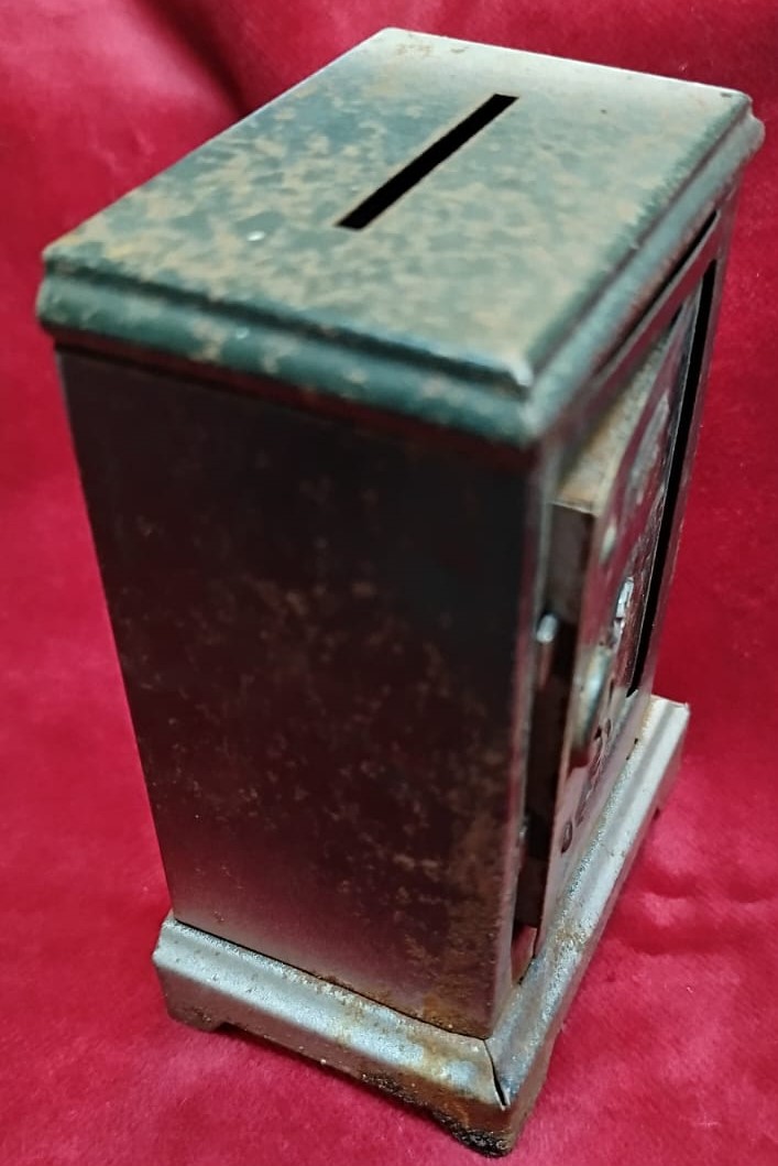 1960 COFFRE FORD JEP UNIS FRANCE METAL YESİL RENK  AYAKLI KASA KUMBARA