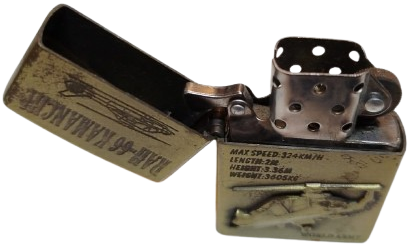 RAH 66 KAMANCHE LİGHTER KABARTMA SAVAS HELİKOPTER TEMALI CAKMAK