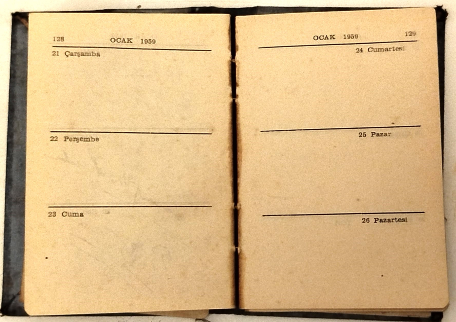 1959 SALİH ZEKİ TAKVİMİ ANSİKLOPEDİK ZİRAAT REHBERİ CEP TAKVİMİ
