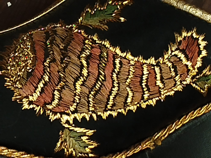 1970 YENİ GELİN TERLİGİ ÜZERİ BONCUL PUL OSMANLI DESEN EL İŞLEME 