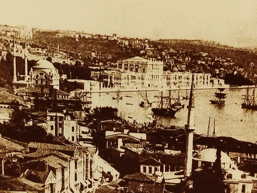 1894 DOLMABAHCE SARAYI YURTBAY SERAMİK PANO SEBAH & JOAİLLİER