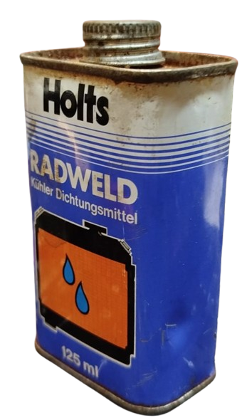 HOLTS RADWELD KÜHLER DİCHTUNGSMİTTEL TENEKE KUTUDA RADYATOR TAMİR İLAC KUTUSU