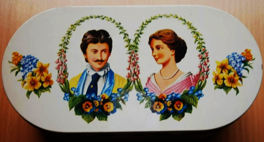 SULFODERM POWDER  BOŞ DEKORATIF TENEKE KAPAKLI  KUTU METAL KASA ALMANYA 