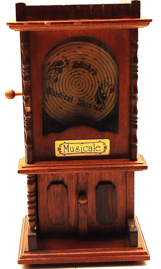 NUSİCALE ANTİKA AHŞAP CEKMECELİ LATARNALI MÜZİK KUTUSU
