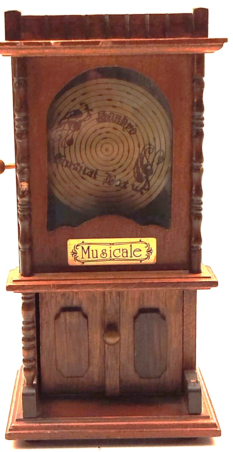 NUSİCALE ANTİKA AHŞAP CEKMECELİ LATARNALI MÜZİK KUTUSU