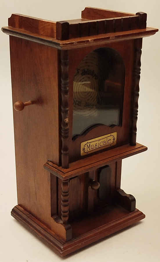 NUSİCALE ANTİKA AHŞAP CEKMECELİ LATARNALI MÜZİK KUTUSU