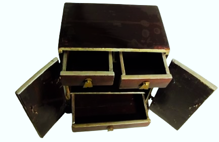 KAPAKLI CEKMECELİ USTA EL YAPIM AHSAP KIRLANGIC GECME KIYMETLİ ESYA MUCEVHER SAKLAMA KUTUSU