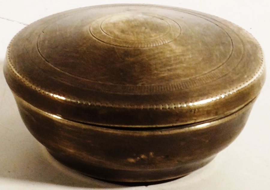 OSMANLI DÖNEMİ NADİR FORMDA SÜLEYMANİYE İŞİ KAPAKLI GELİN KINA TASI 