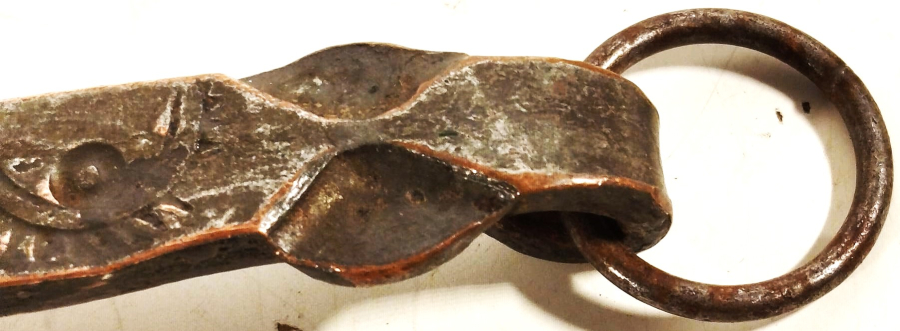 OSMANLI TEKKE İŞİ DÖGME TEK PARCA  BAKIR SAP KISMI SICAK DÖGME EL İŞCİLİKLİ SÜZGEÇLİ DELİKLİ KEPÇE