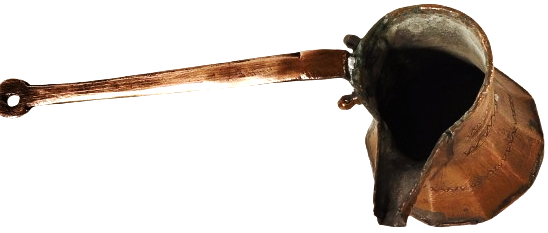 OSMANLI DOGME BAKIR TİRYAKİ CEZVE TEK FİNCANLİK UZERİ KALEM İŞ SÜSLEME