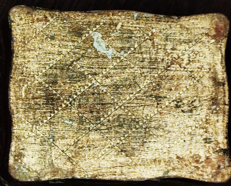 OSMANLI LEVANTEN İŞİ UZERİ İŞLEME KAPAKLI MUCEVHER KUTU BORDO VE ALTIN YALDIZ REKLERDE EL İŞİ