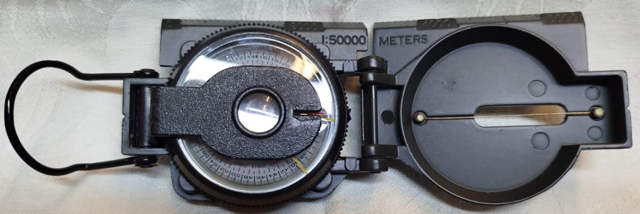 ASKERİ PUSULA  50 KM ENGINEER DIRECTION LENSATIC COMPASS METAL ALUMİNYUM KASA